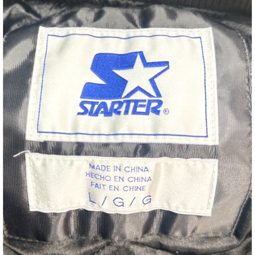 Starter G-III NFL Green Bay Packers Black Satin Long Sleeve Bomber Jacket Size L - Picture 10 of 13